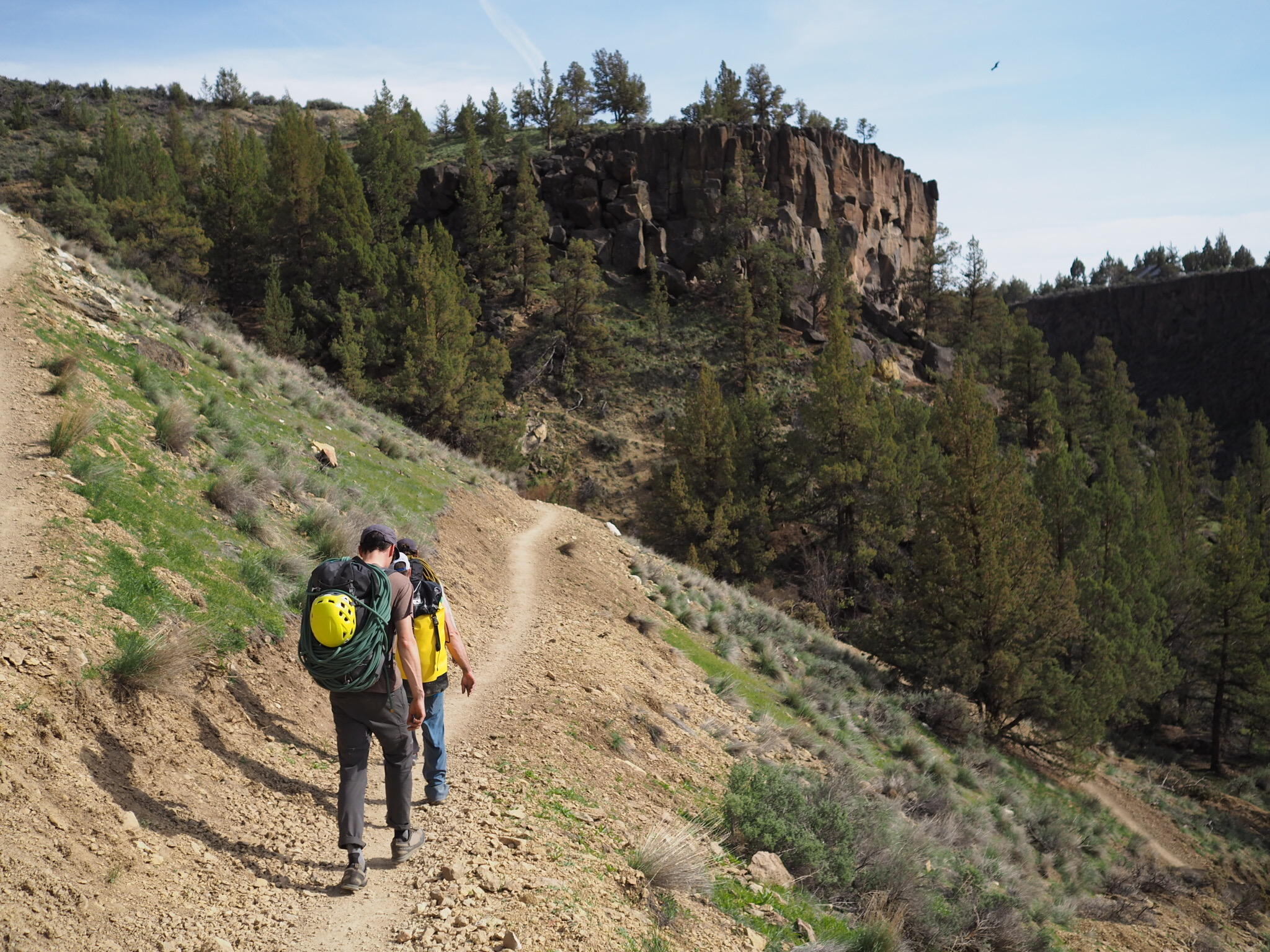 Approaching a climb in Smith Rock, Oregon